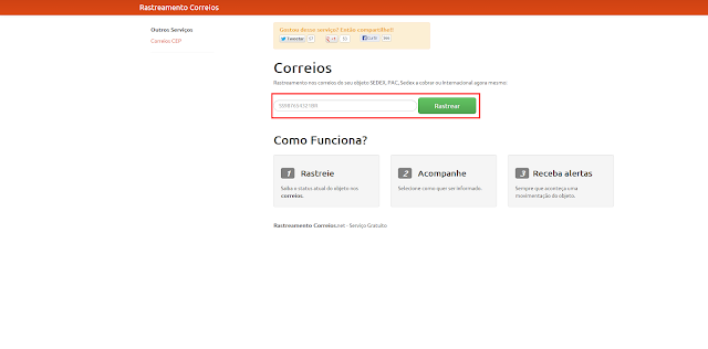 rastrear sedex pelo numero da nota fiscal